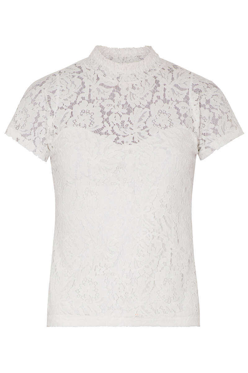 Damen Trachtenshirt Spitzenshirt offwhite