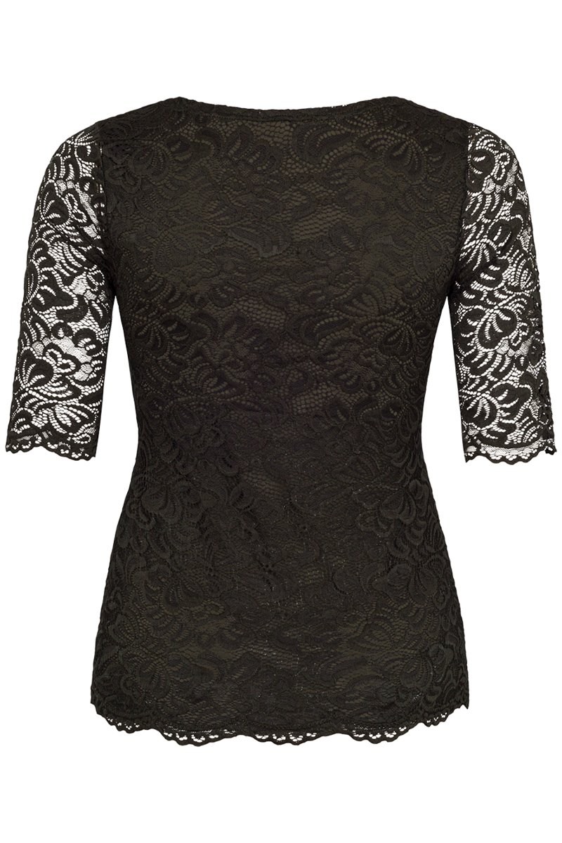 Damen Trachtenshirt aus Spitze moos oliv Bild 2