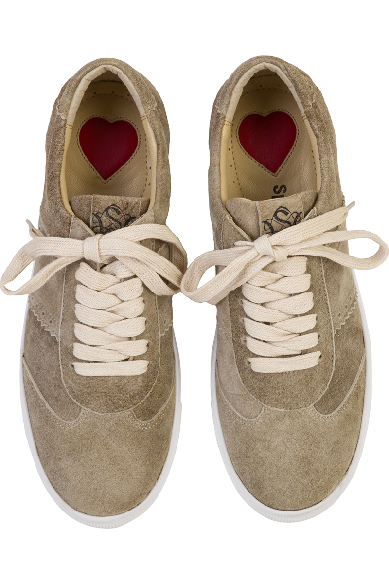 Damen Trachten Sneaker Leder whisky Bild 2