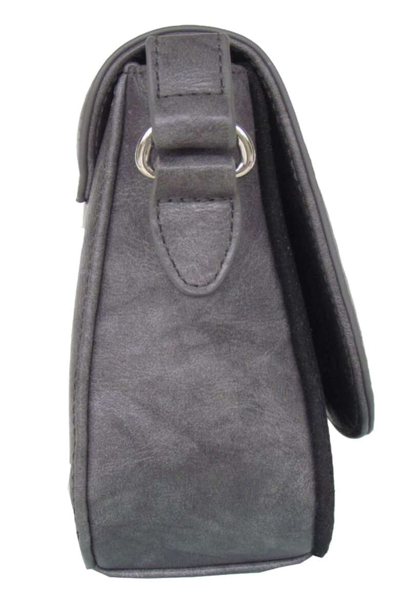 Damen Trachten-Handtasche Glattleder-Optik schwarz Bild 2