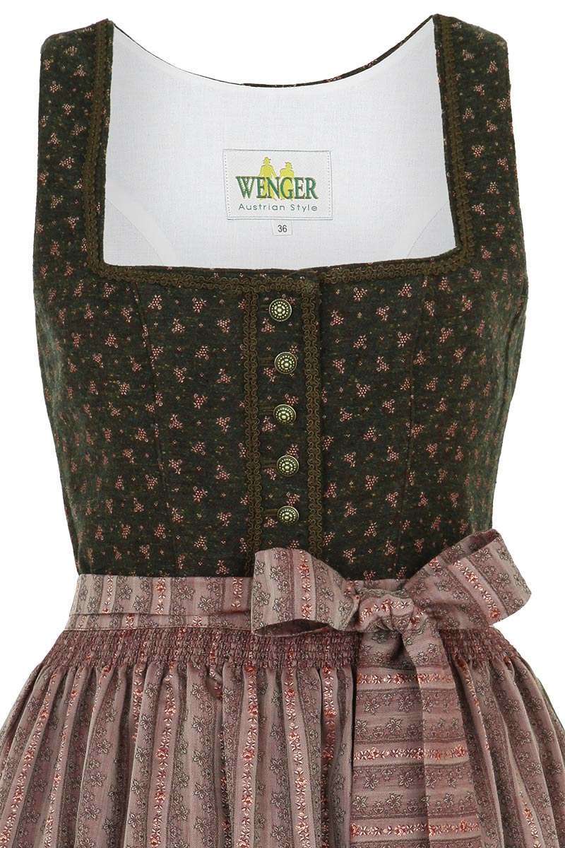 festliches Midi Dirndl grn altrosa Bild 2