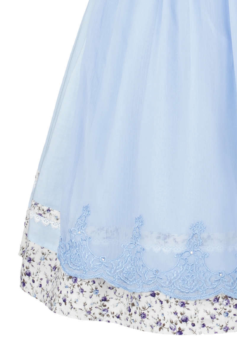 Dirndl mini Blumenmuster hellblau Bild 2