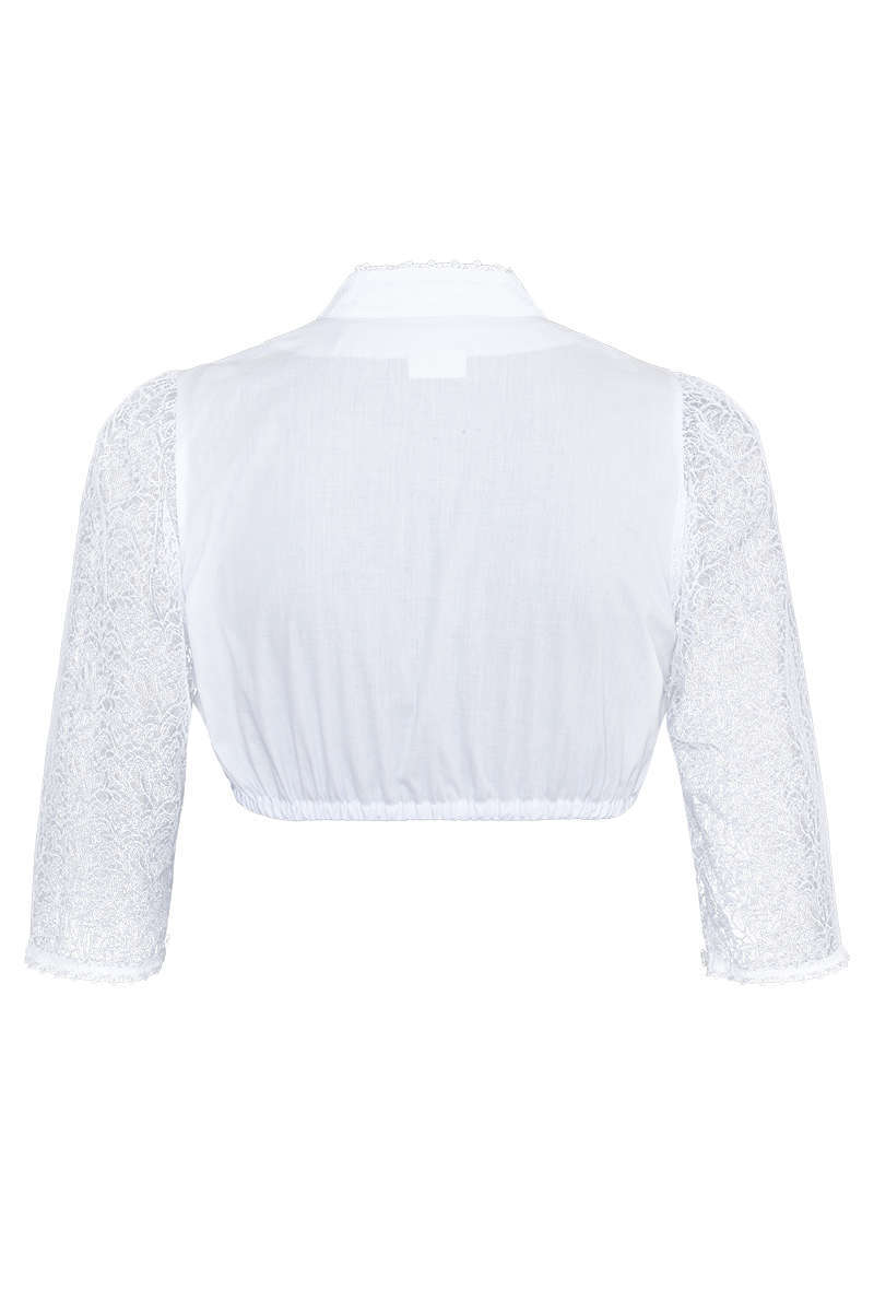 Dirndl-Bluse hochgeschlossen mit Spitzenrmel Bild 2