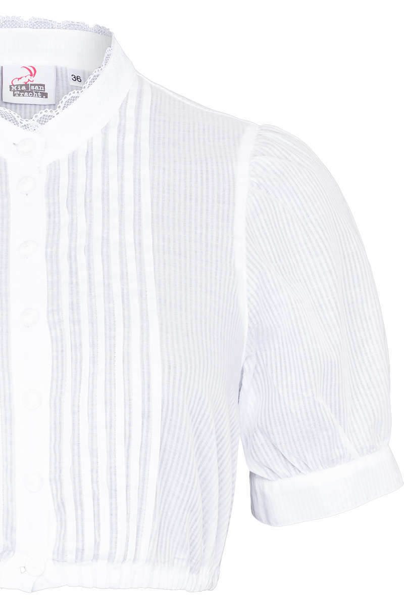 Dirndlbluse hochgeschlossen wei Bild 2