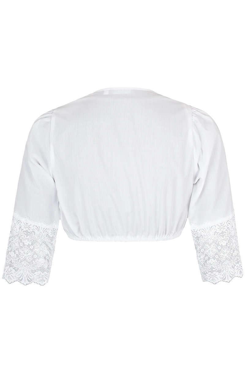 weiße Spitzen Dirndl-Bluse mit 3/4 Arm Bild 2
