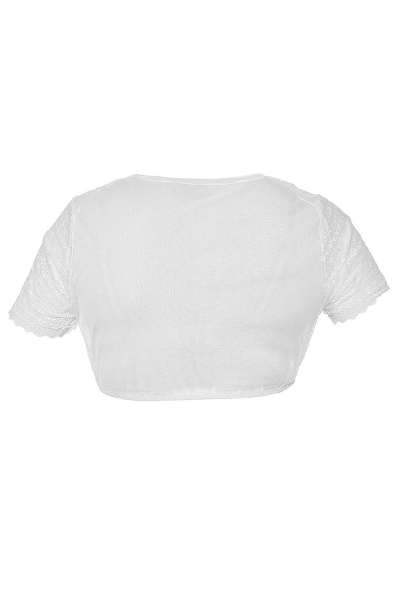 Dirndl-Spitzen-Bluse V-Ausschnitt offwhite Bild 2