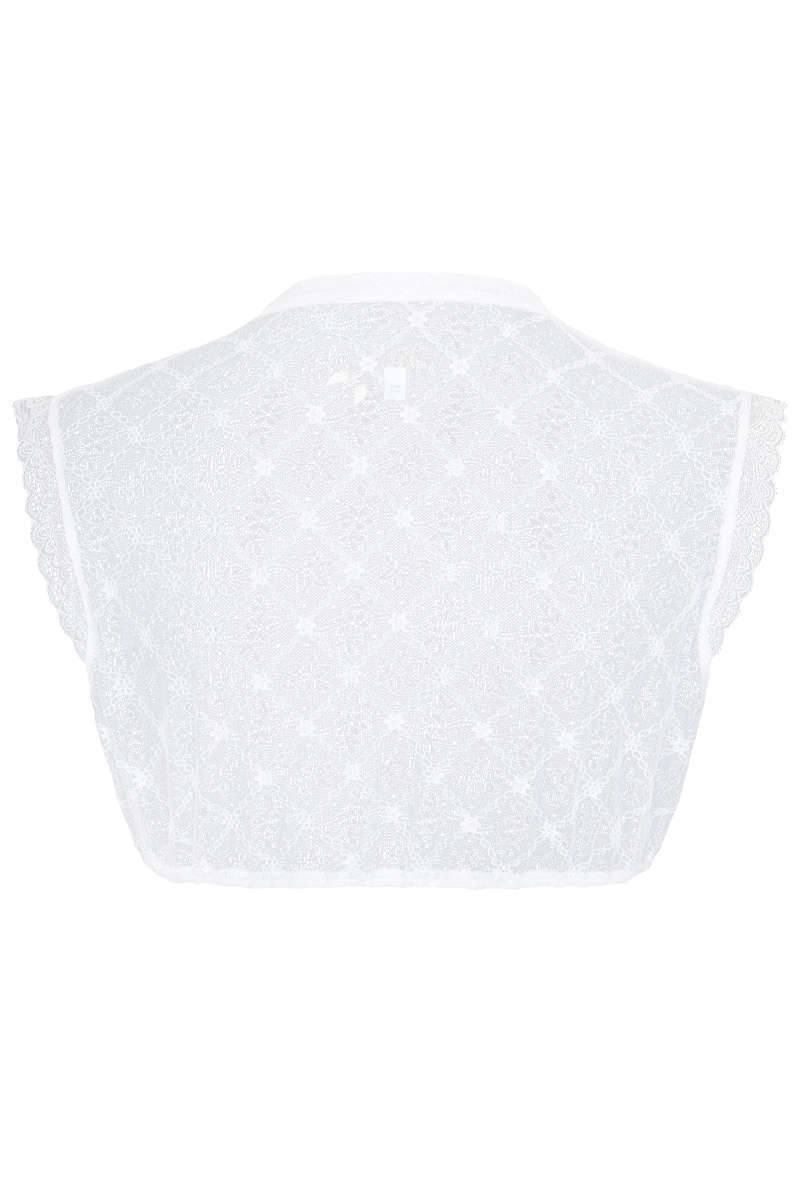 Dirndl-Spitzen-Bluse ohne Arm weiß Bild 2