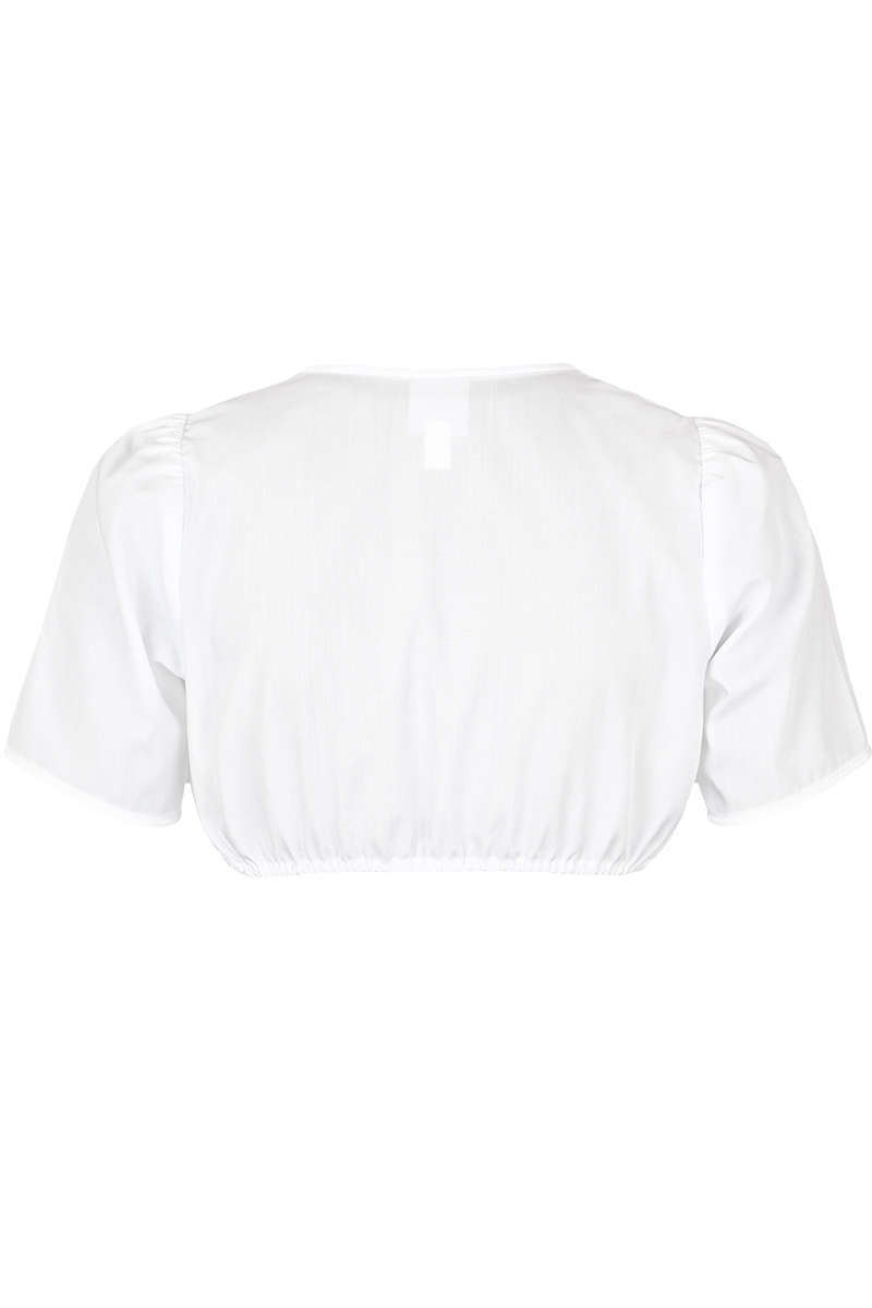Dirndlbluse mit Perlmuttknpfen wei Bild 2