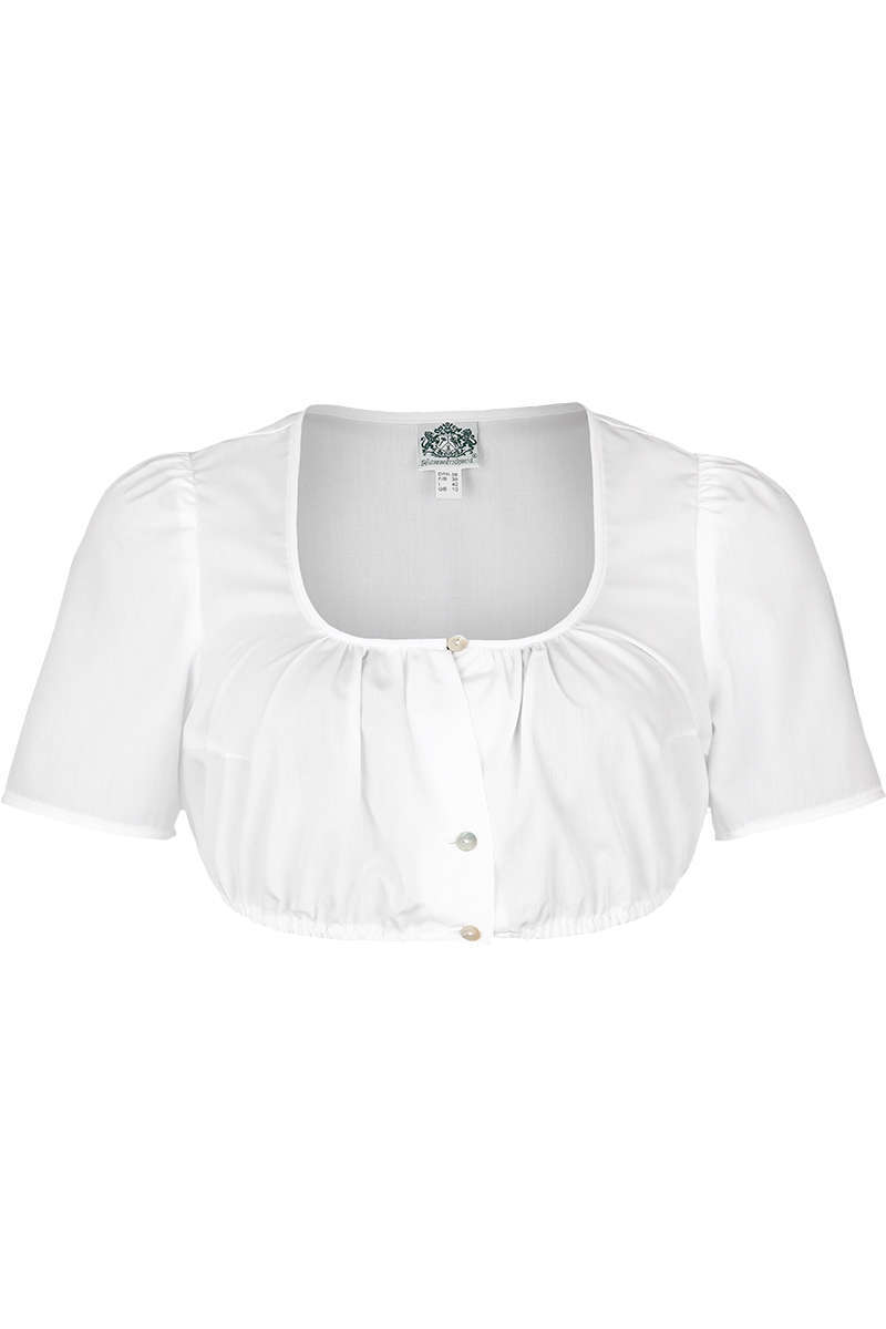 Dirndlbluse mit Perlmuttknpfen wei