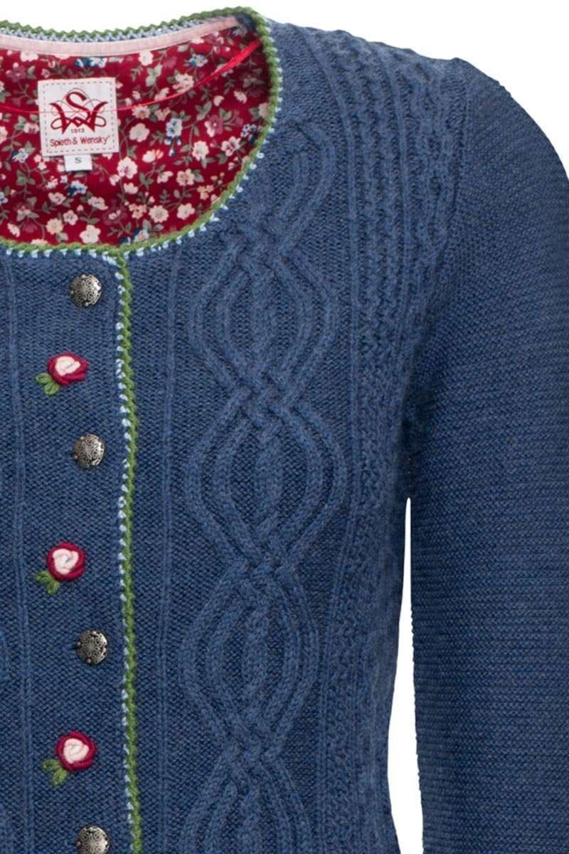 Dirndl-Strickjacke jeansblau Bild 2