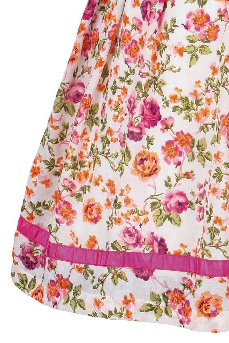 kurzes Blumenprint-Dirndl pink Bild 2