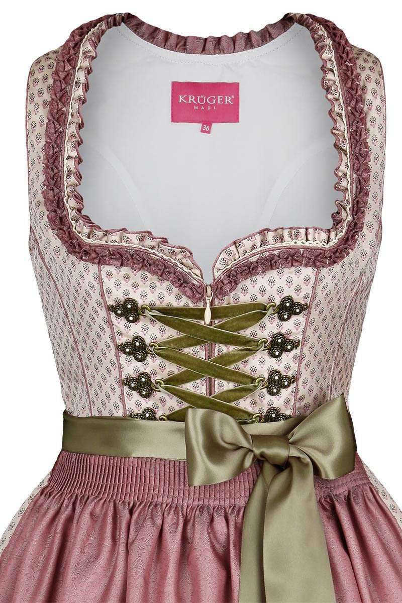 Mini Dirndl creme rosa Bild 2