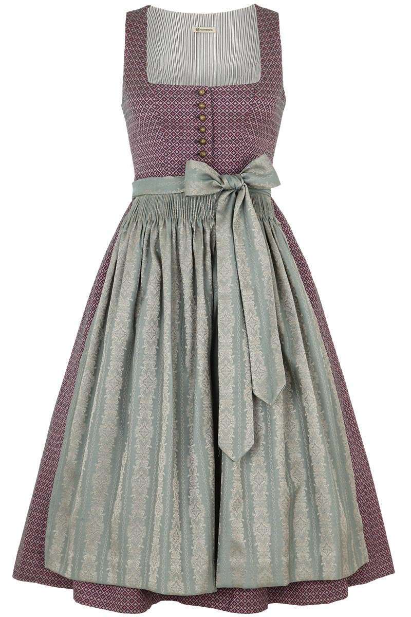 Midi Dirndl rosa grn entenei Bild 2