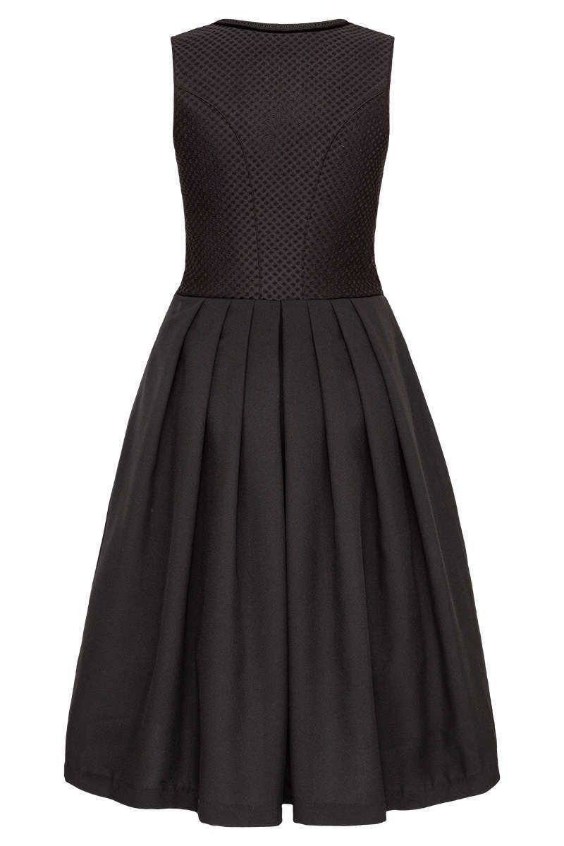 Stretch Dirndl mit Brosche ohne Schrze schwarz Bild 2