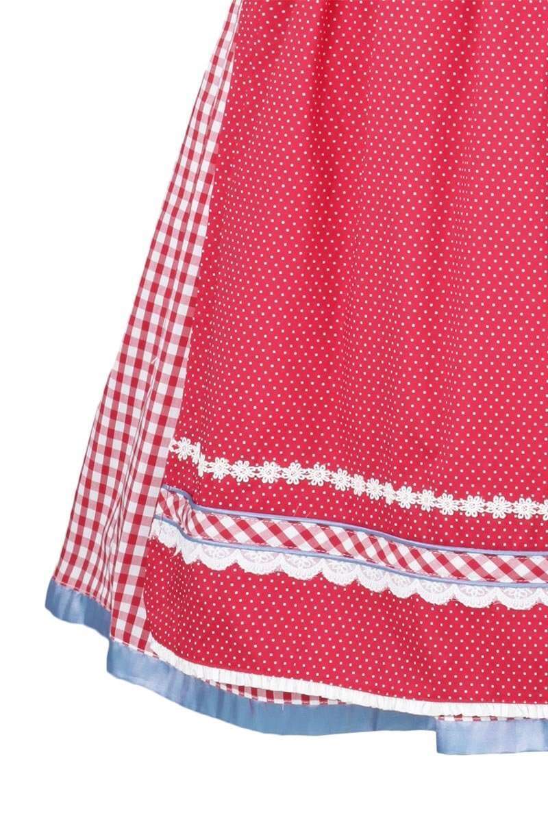 Dirndl mini jeansblau rot Bild 2