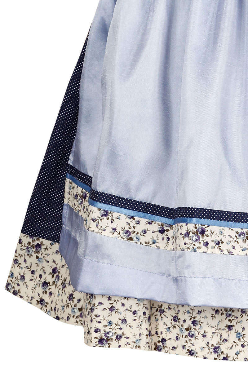 Mini Dirndl Blumenprint creme blau Bild 2