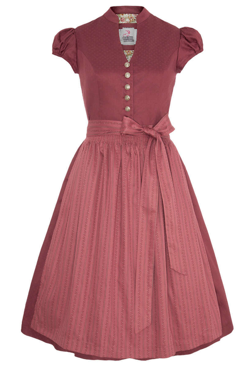 Dirndlkleid Waschdirndl mit rmeln burgund