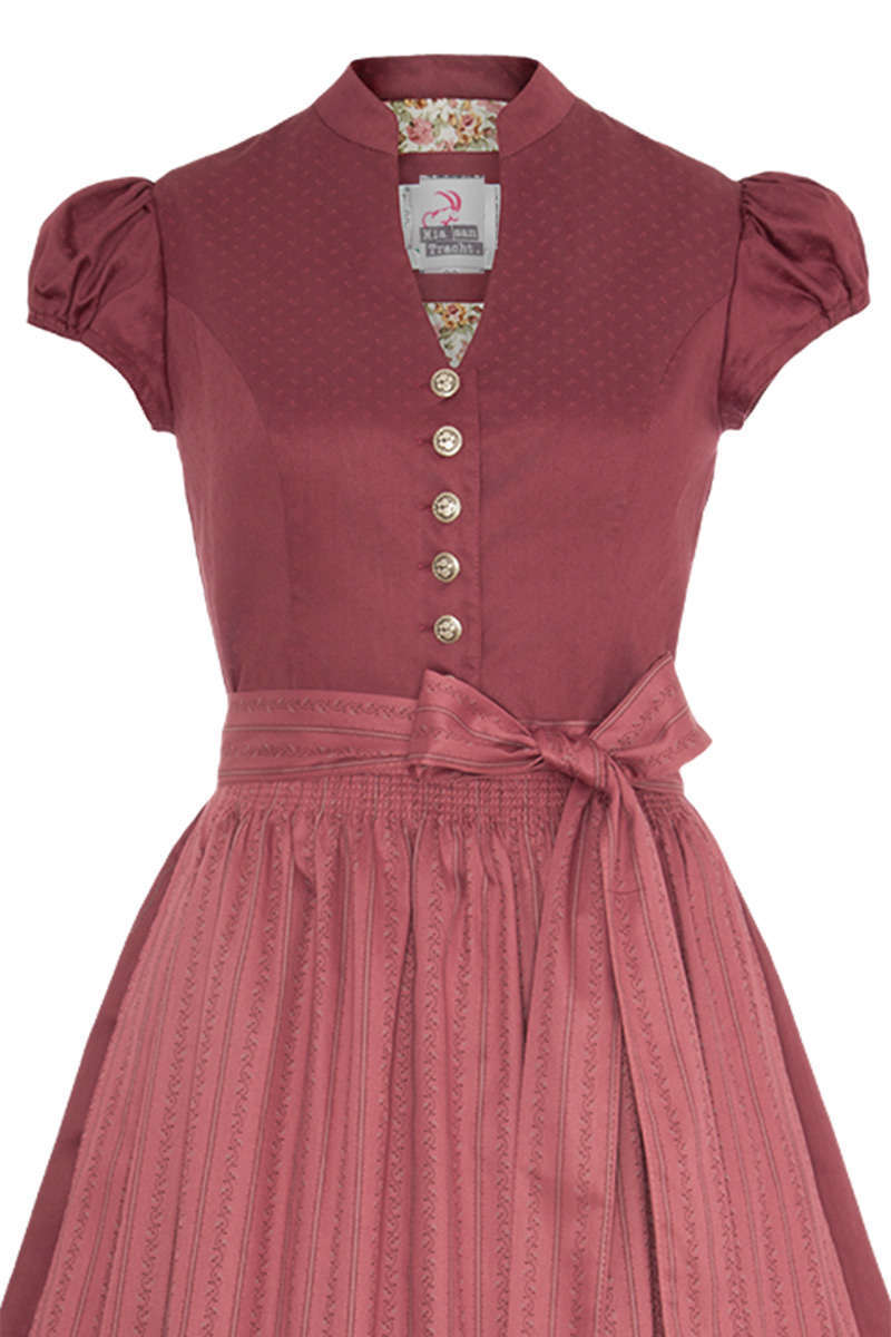 Dirndlkleid Waschdirndl mit rmeln burgund Bild 2