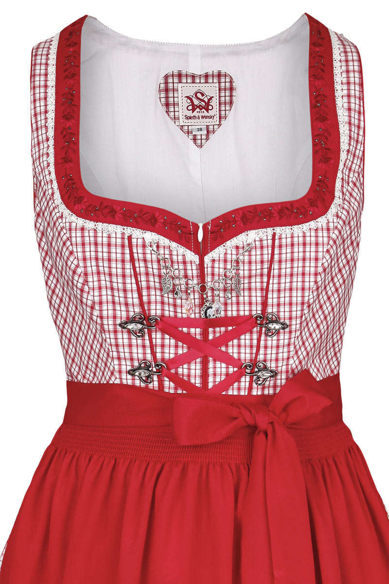 Dirndl midi kariert Rot Bild 2