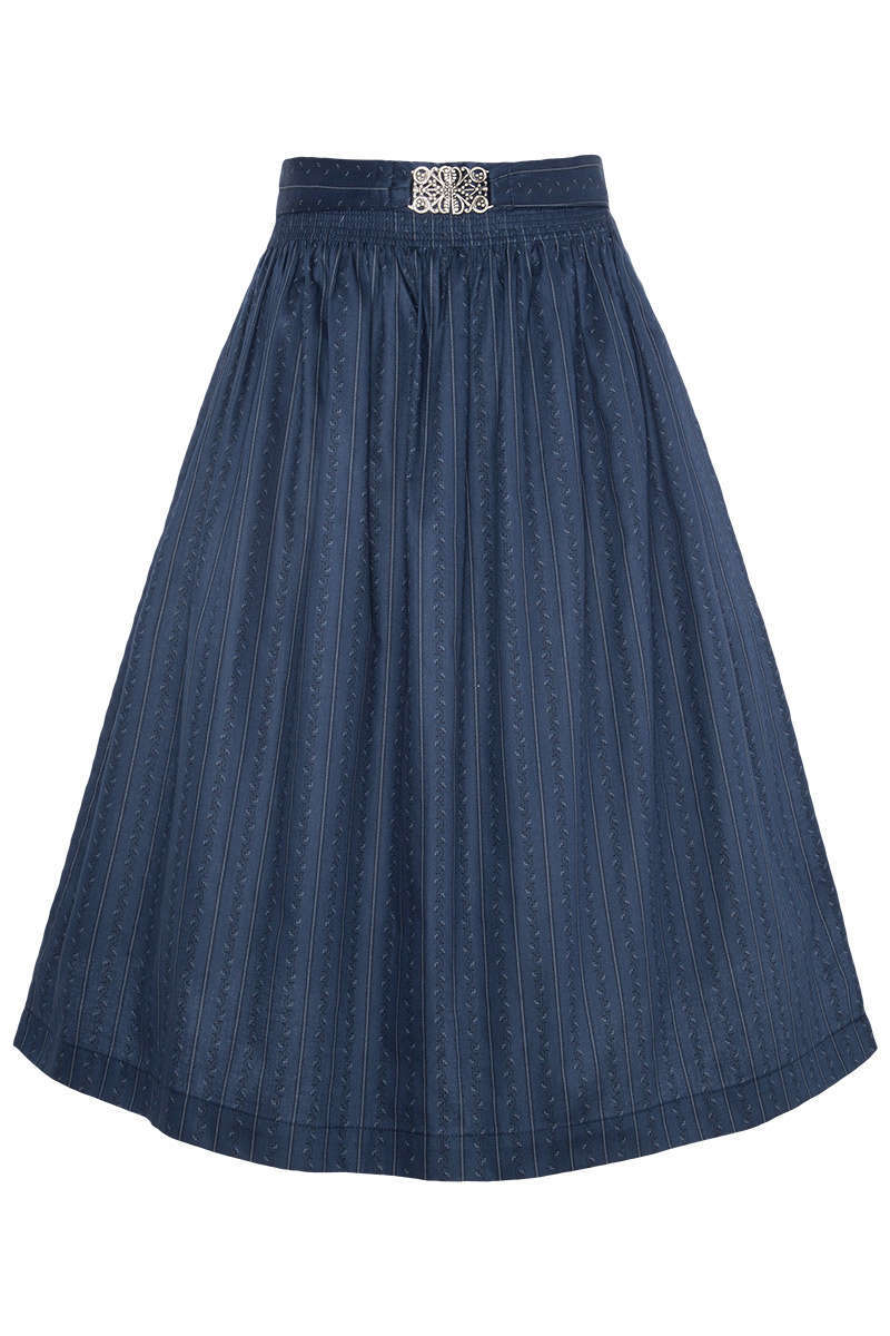 Dirndl-Schrze 65cm mit Broschen-Schliee Marine Saphire