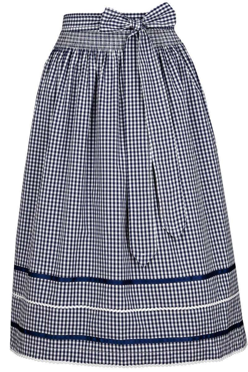 Dirndl Schrze kariert 69 cm marine