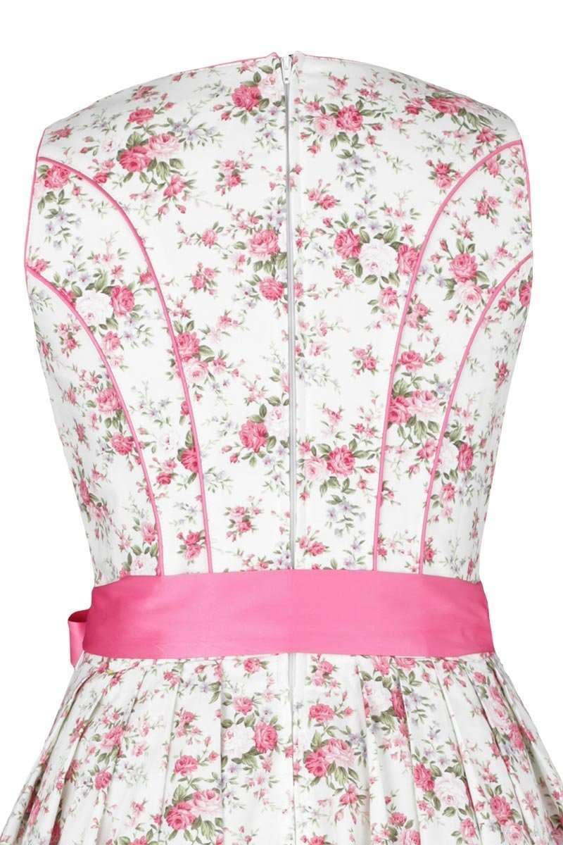 Dirndl Spitzen-/ Doppelschrze Blumen rosa Bild 2