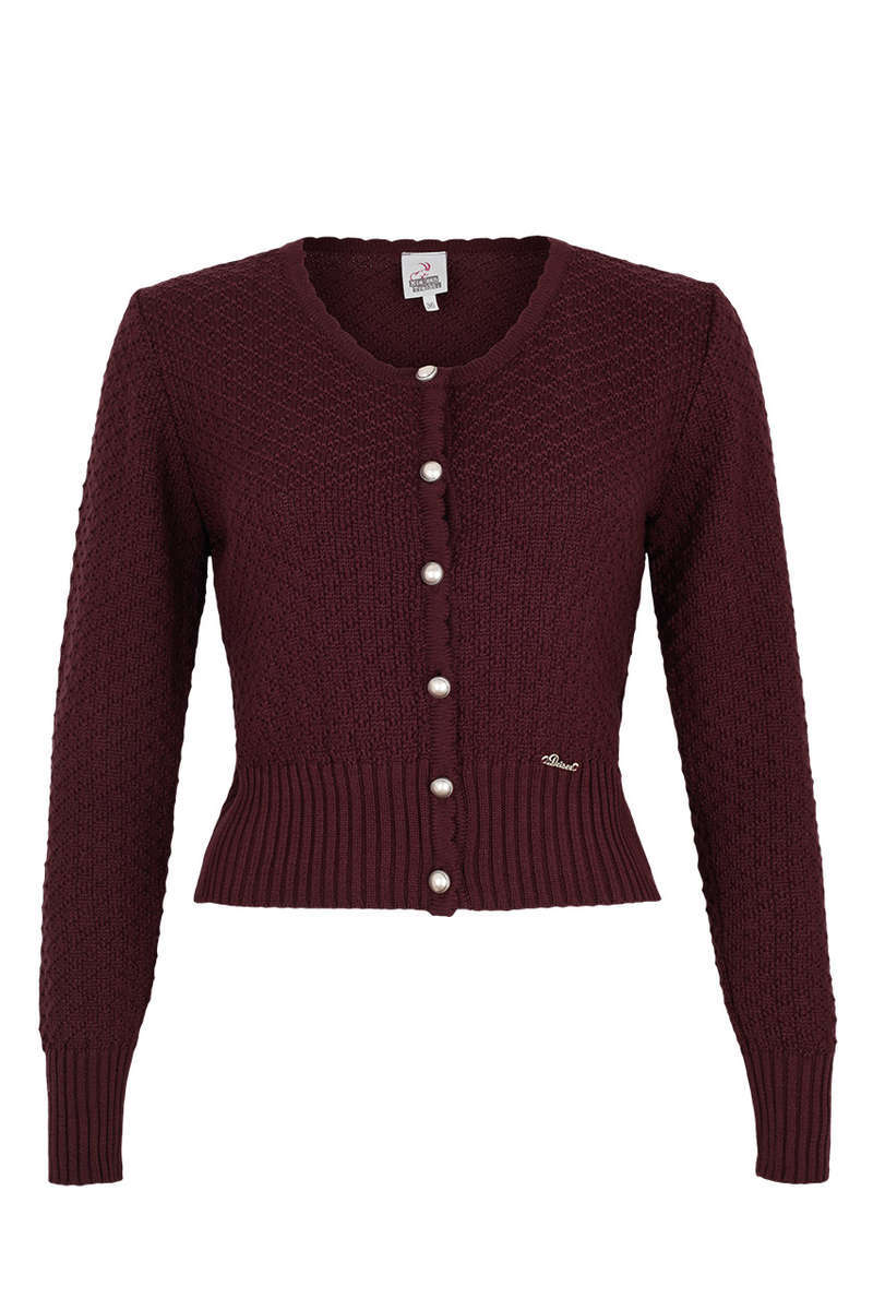 Dirndlstrickjacke chianti weinrot