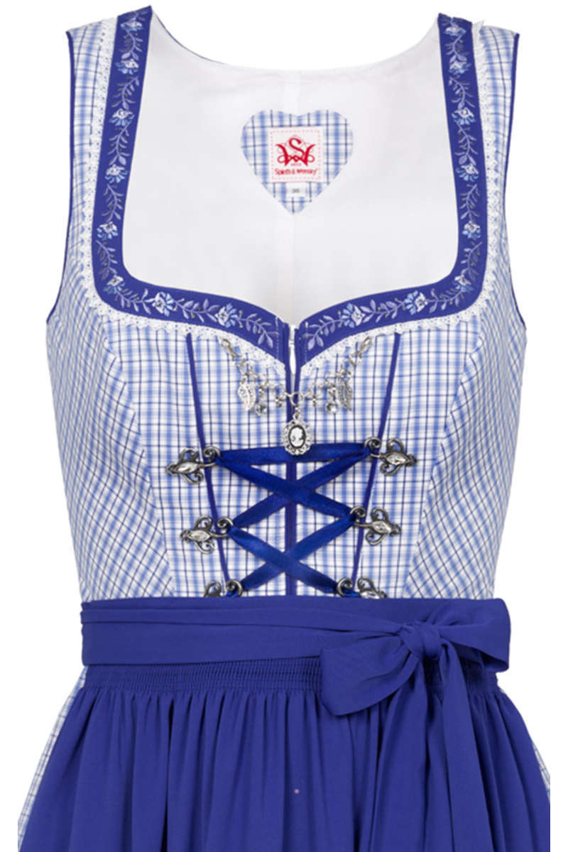 Dirndl midi kariert Blau Bild 2