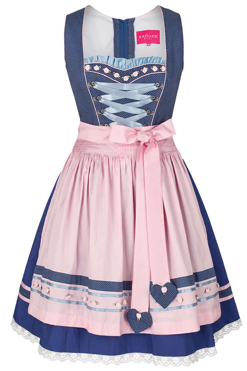 Mini-Dirndl blau rosa