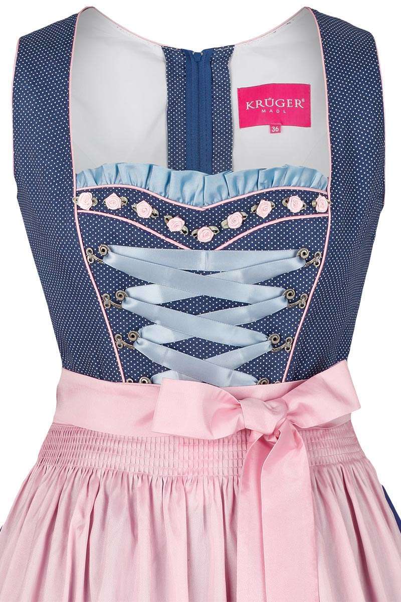 Mini-Dirndl blau rosa Bild 2