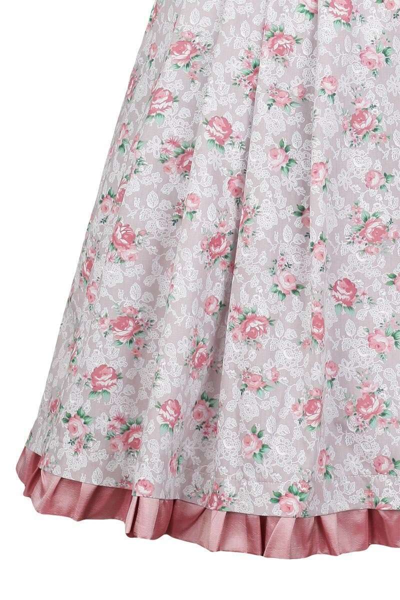 Dirndl mini Vintage Blumenprint taupe Bild 2