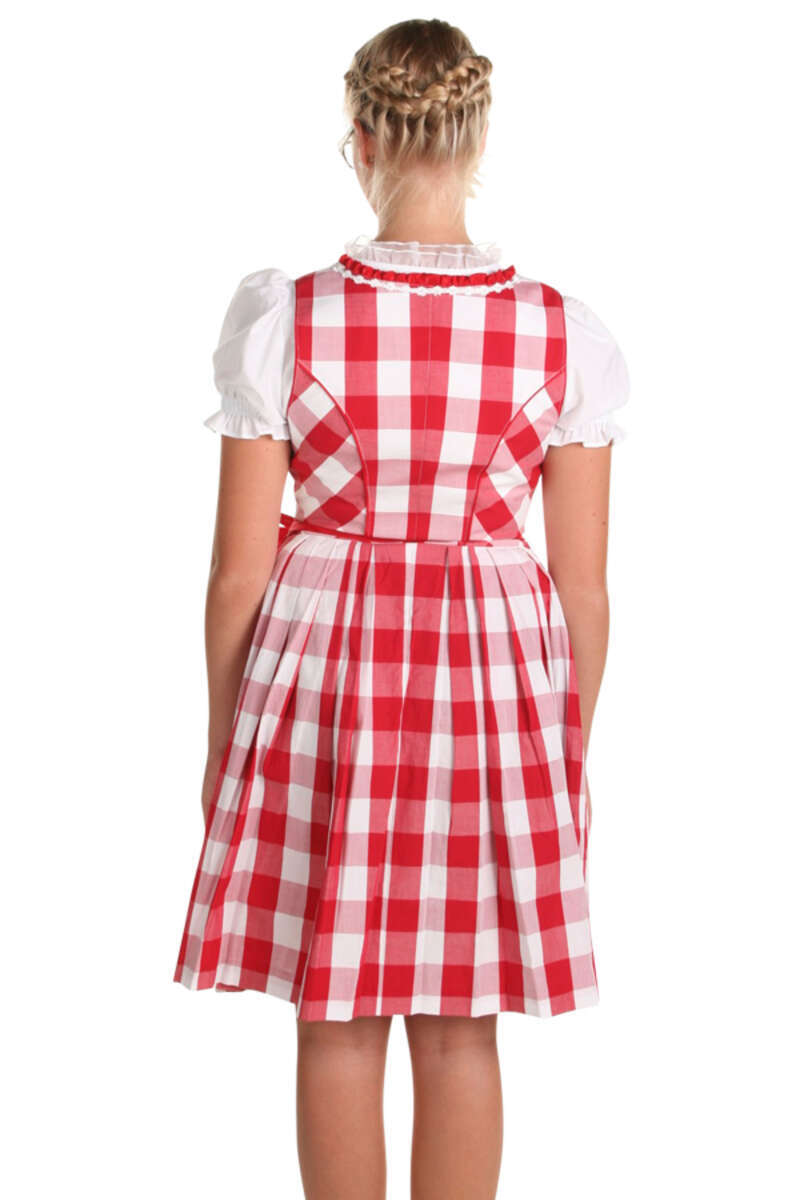 Dirndl kurz rot kariert 'Antonia' Bild 2