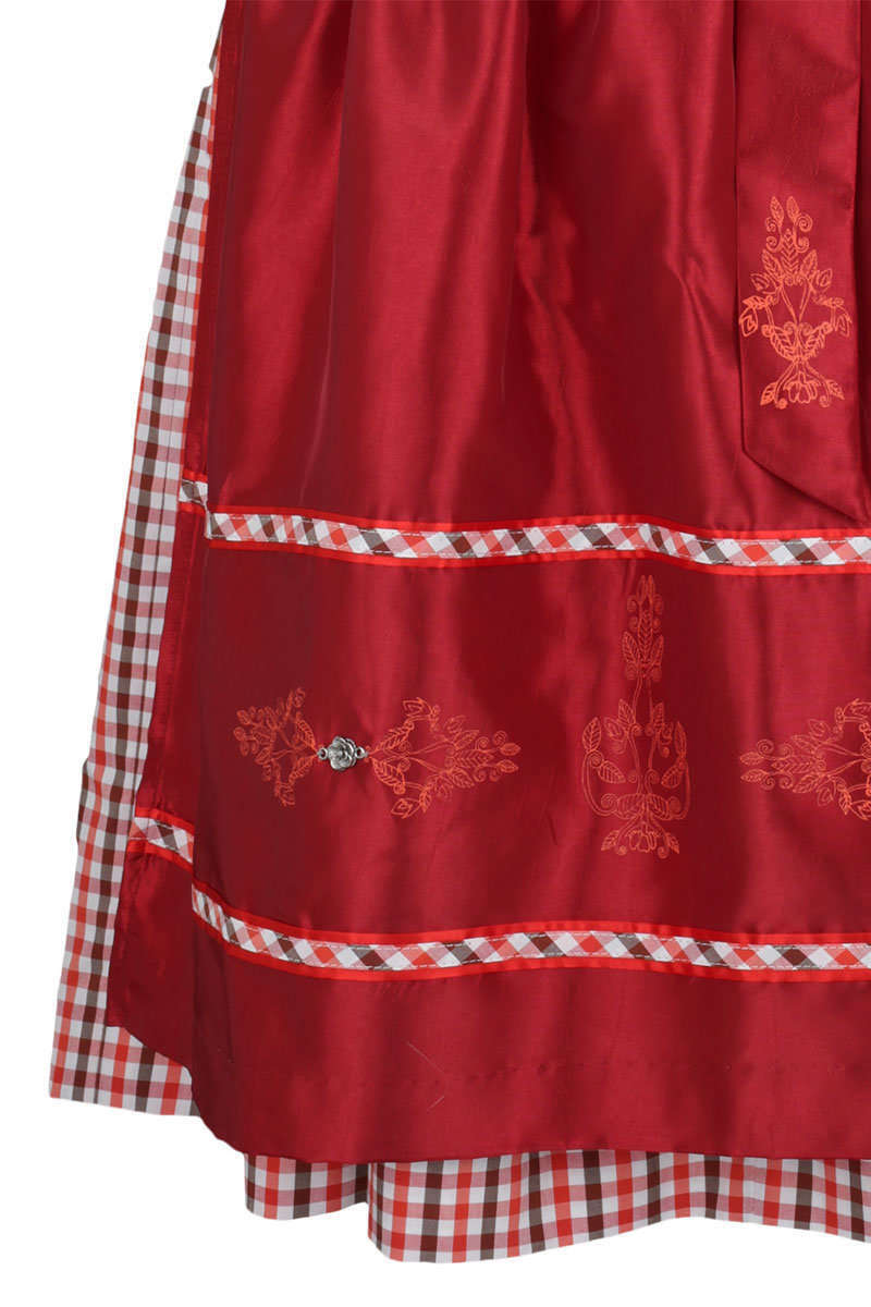 Dirndl kurz rot-wei-schwarz kariert 'Tirana' Bild 2