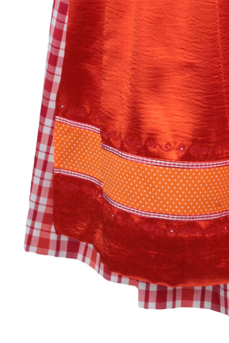 Dirndl mittel orange braun 'Svenja' Bild 2