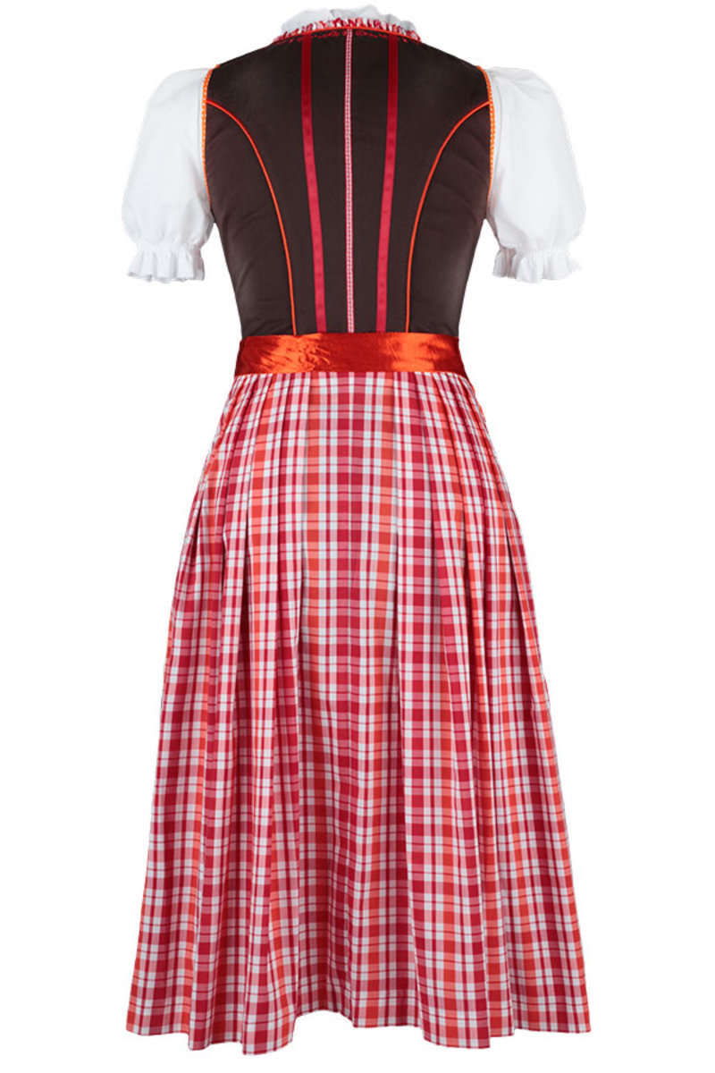 Dirndl mittel orange braun 'Svenja' Bild 2