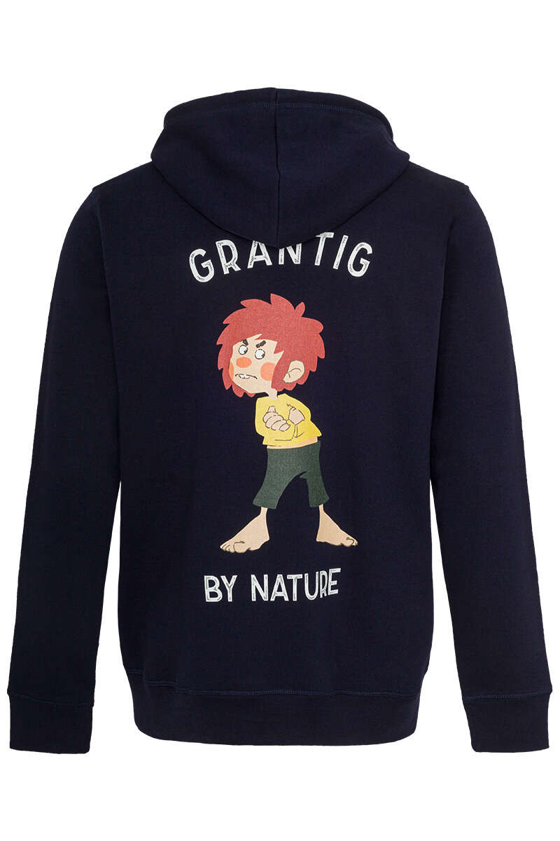 Kapuzen-Hoodie 'Grantig by Nature' mit Pumuckl unisex dunkelblau Bild 2