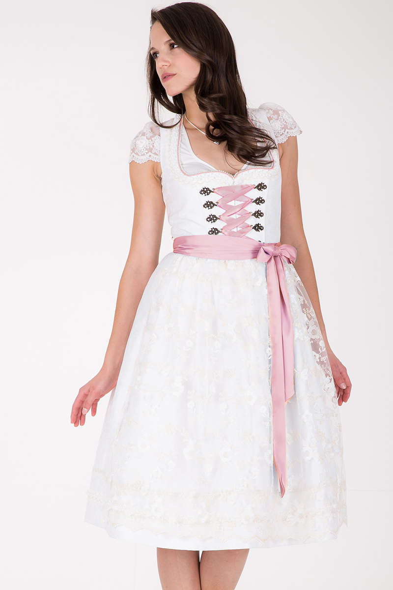 Hochzeits-Dirndl creme rosa Bild 2