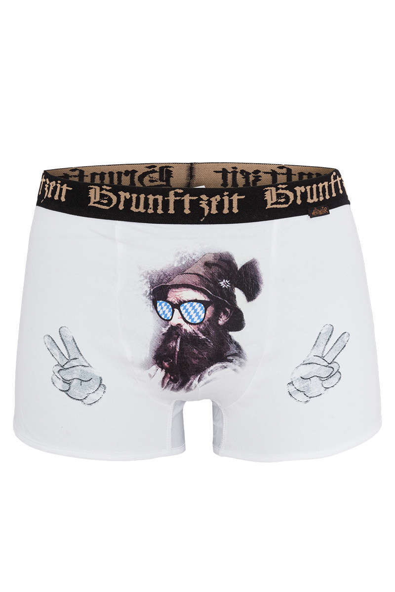 Trachten Boxershorts Bavaria Brunftzeit wei