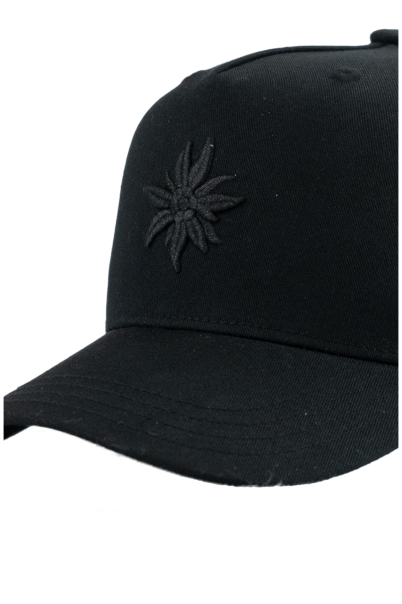 Curved Cap EdwelweiB Black Edition schwarz Trachten Caps Mutzen Trachten Accessoires fur echte Manner Herren Trachten Werner