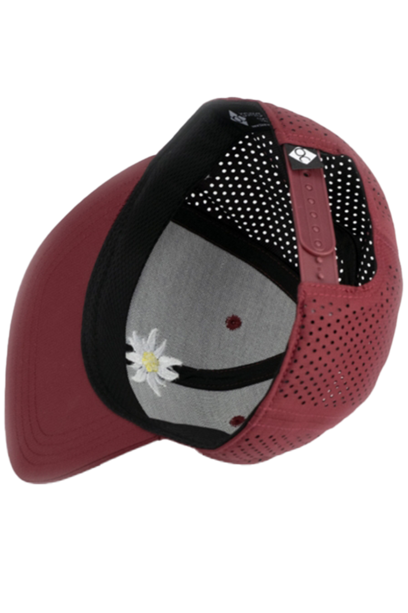 Snapback Cap mit Edelweisslogo dunkelrot Bild 2