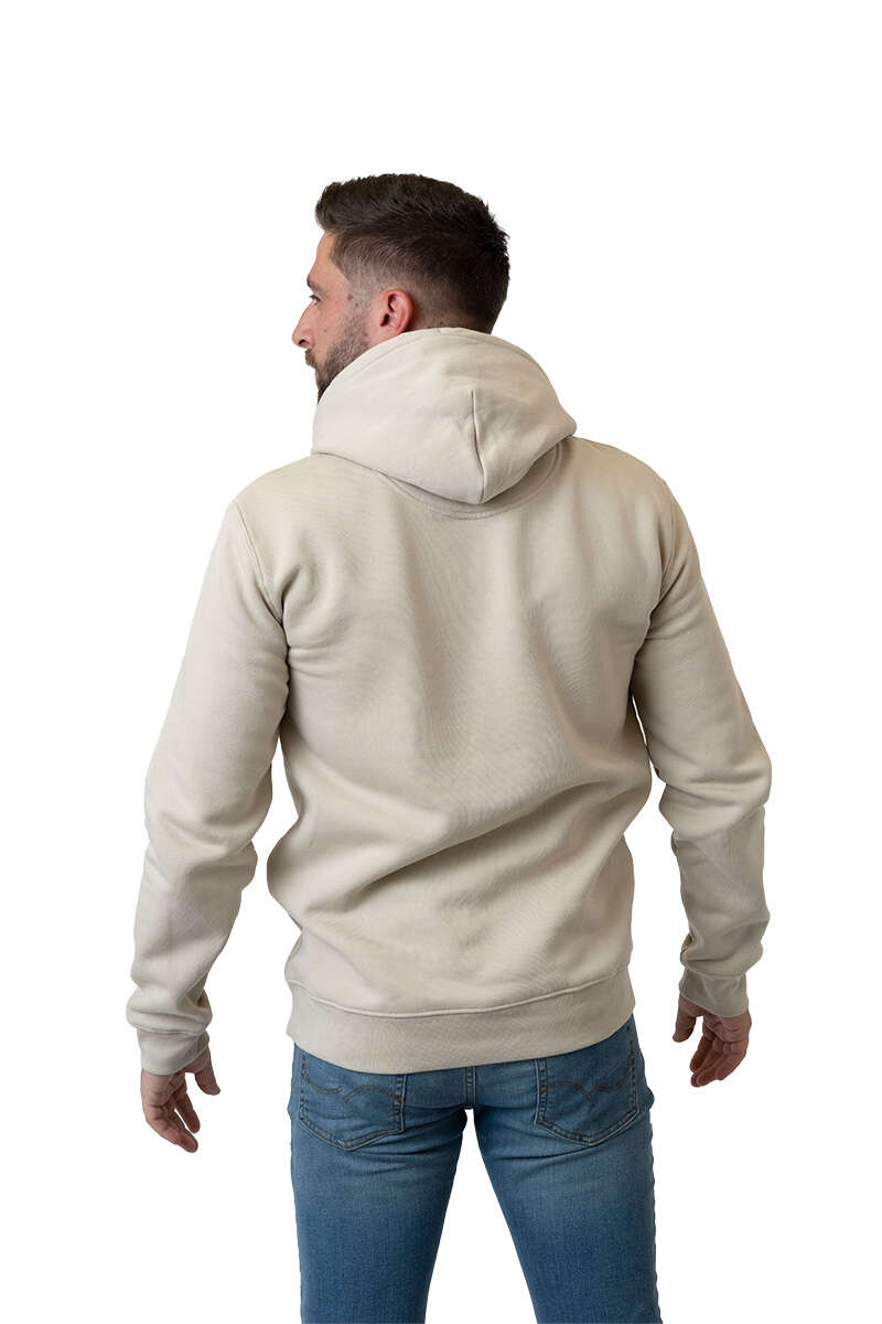 Kapuzenpullover Hoodie Edelwei Bio-Baumwolle beige Bild 2