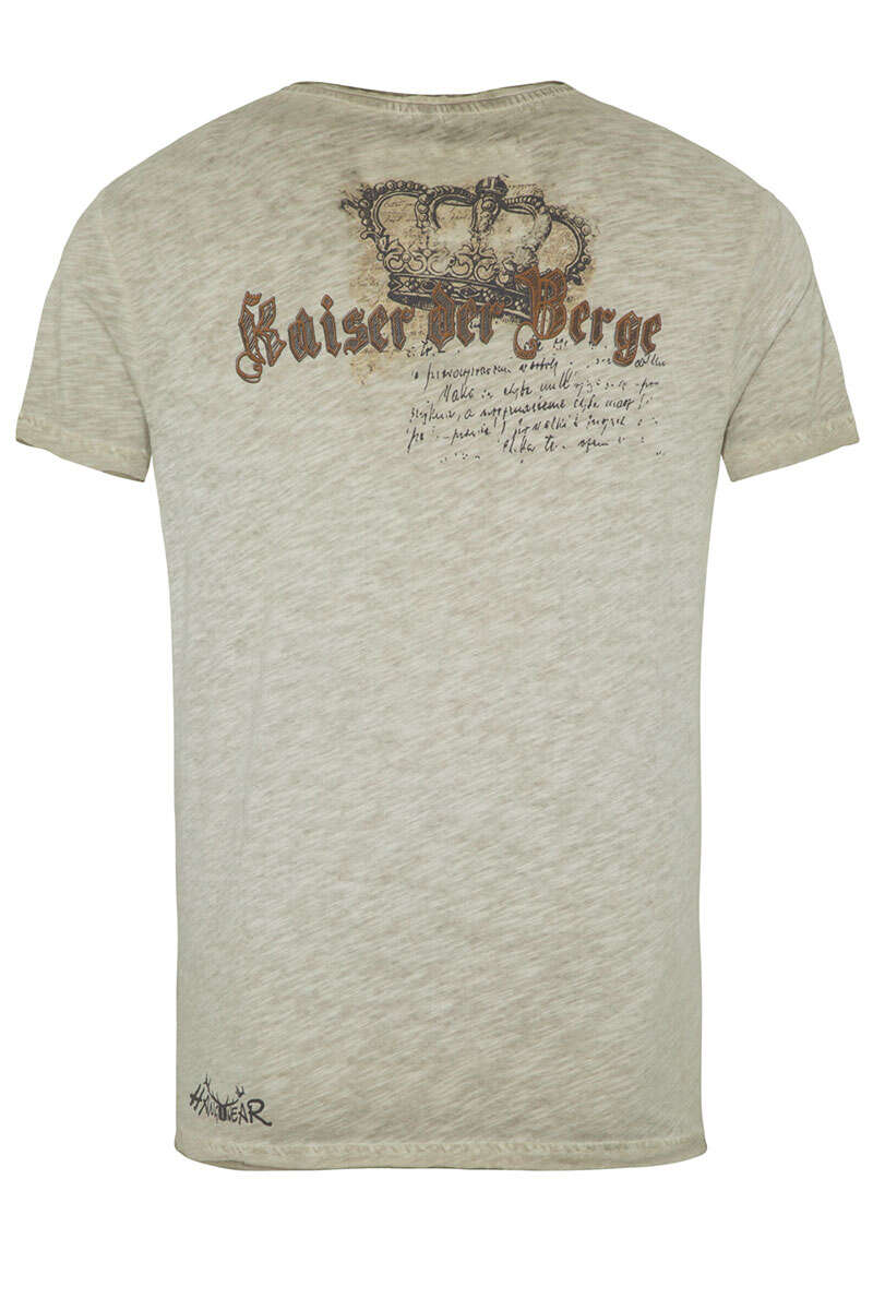 Herren T-Shirt 'Alpenmonarch' mit Steinbock beige Bild 2