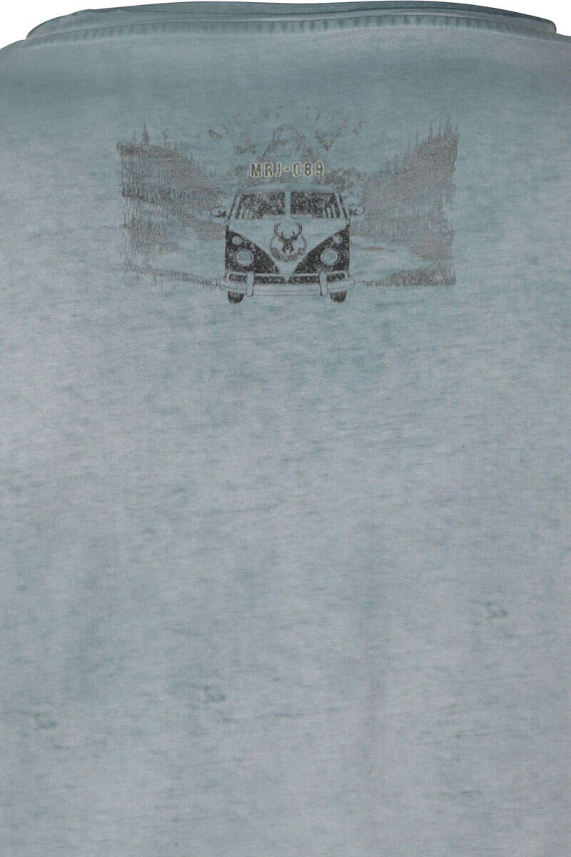 Herren Trachten-T-Shirt 'Lebengsgfui' blau Bild 2