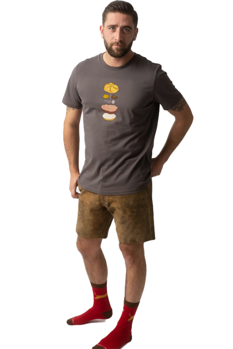 Herren T-Shirt 'Bavarian Burger' blau Bild 2