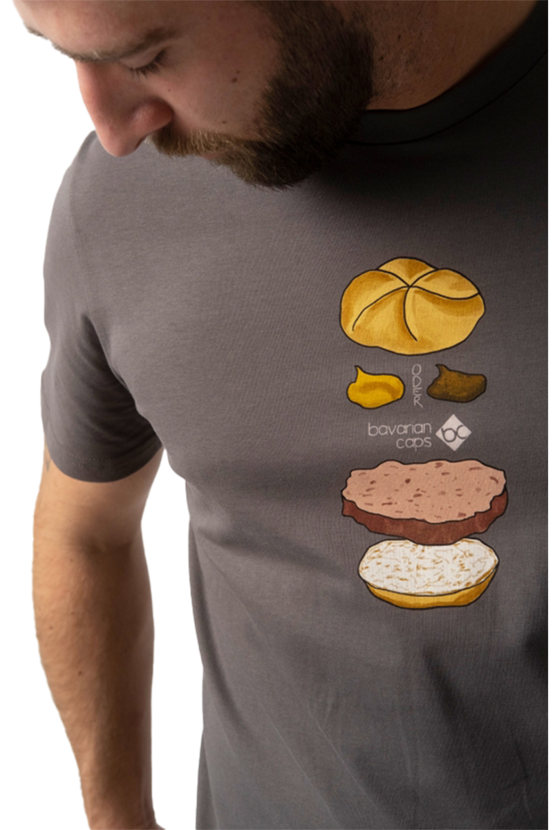 Herren T-Shirt 'Bavarian Burger' blau Bild 2