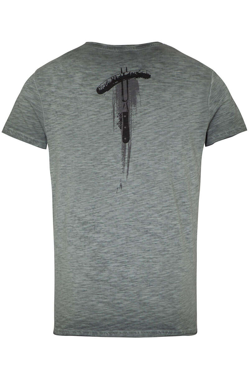 Herren T-Shirt mit Grill und Chill anthrazit Bild 2