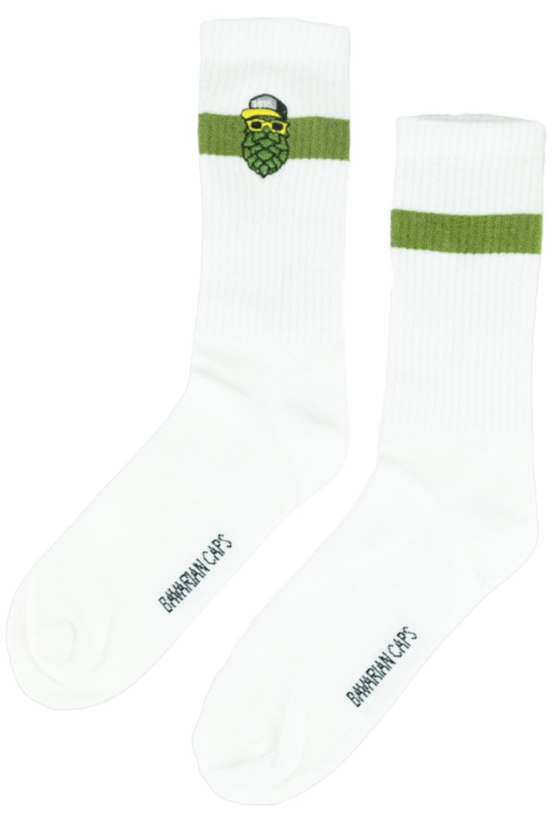 Sportsocken fr Herren 'Hopfinator' wei grn