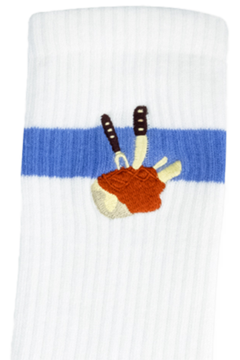 Herren Sportsocken 'Haxn' wei blau Bild 2