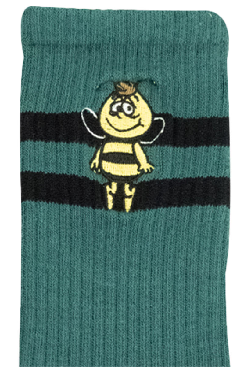 Herren Socken Biene Maja Willi-Motiv grn Bild 2