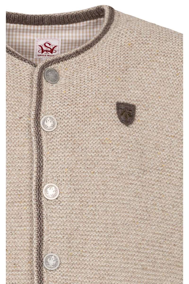 Herren Trachten-Strick-Jacke Natur Beige Bild 2